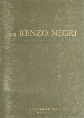 Per Renzo Negri.